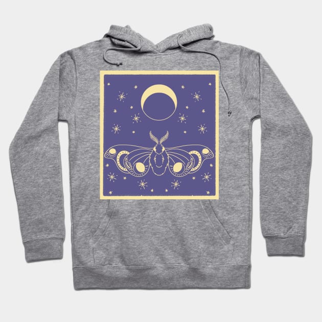 Moth moon Hoodie by terastar